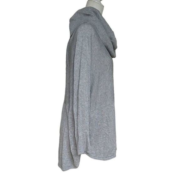 Cozy crown & ivy Gray Oversized Turtleneck Cowl Neck Tunic Block Sweater Size L - Picture 5 of 8